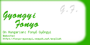 gyongyi fonyo business card